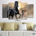 Декоративно пано за стена от 5 части с изображение на диви коне - HD-369